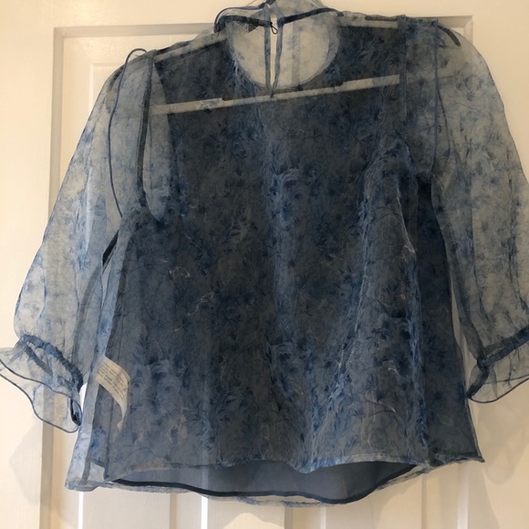 Zara Printed Organza Blouse - Picture 4 of 4